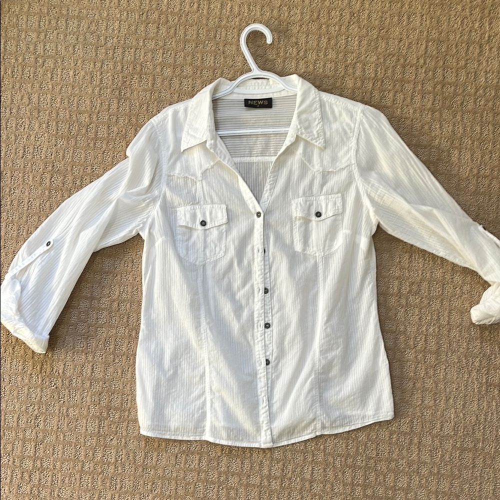 White Button-Up Shirt